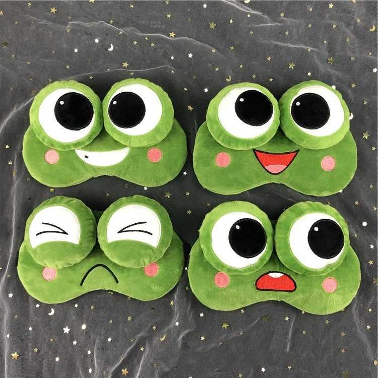 Frog P Sleep Mask Cute Sleeping Eye Cover For ldren Lovely Blindfold Sort P Eyes Bandage Women Travel Warm Relax NapXJ250103