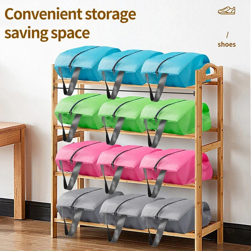 Portable Shoe Storage Bags Travel Cover Pouch Waterproof Pocket Unisex Zipper Organizer Bag Moistureproof Pack 241226
