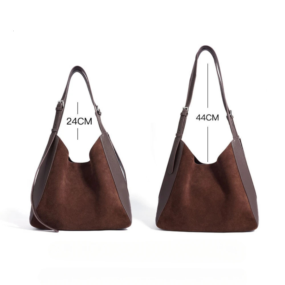 Motingsome Suede Leather Shoulder Bags Woman Fashion Designer Hobos Matte Skin Handbag Lagre Capacity Casual Tote 2025 New