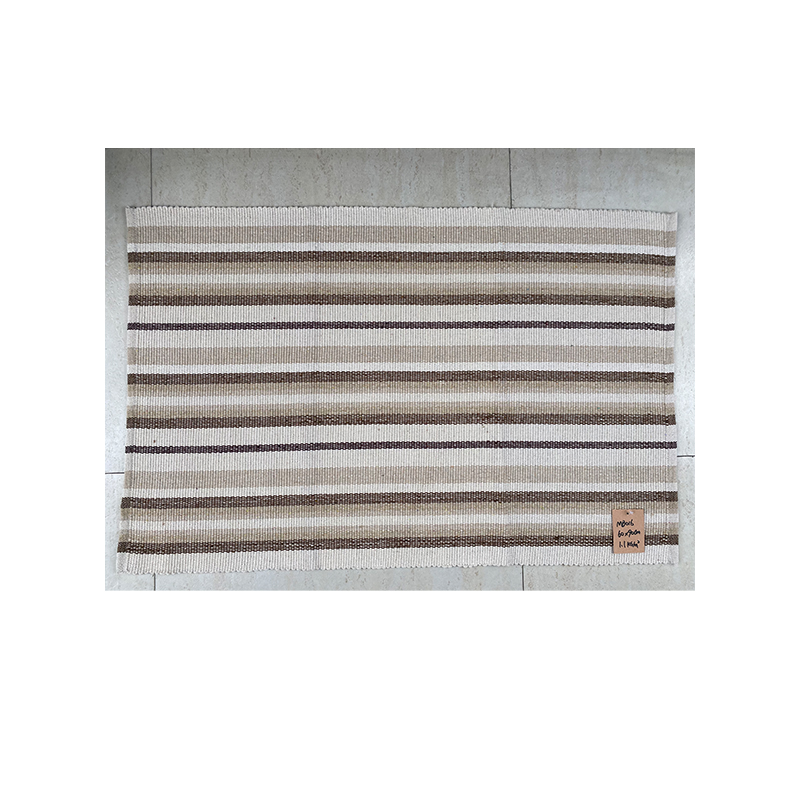 Soft Durable Hand-Knit Cotton Floor Mat - Vibrant Colors& Good Ventilation & High Absorbency