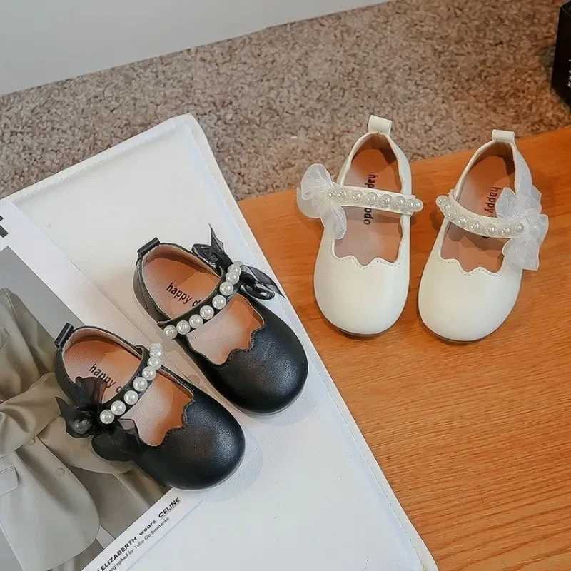 Girl Mary Janes Party Wedding Display Simple Korean Breathable Soft Platform Simple Childrens Casual Leather Shoes M250103