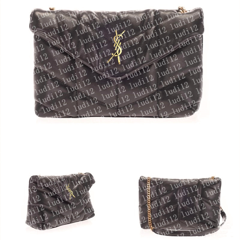 New designer bag loulou cloud bag purse Womens crossbody shoulder bag Original handbag Luxury backpack mirror quality leather chain bag litchi hobo fashion tote 27a