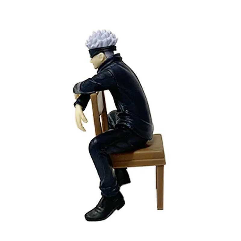 11CM Gojo Satoru Anime Jujutsu Kaisen Figure Satoru Gojo Rest Time Sitting Position Comes With Stool Gift Toy Action Figure PVCXJ250103