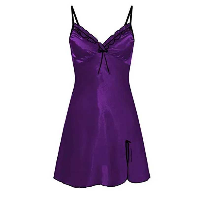 Womens Strap Lace Pajamas Womens Sexy V-neck Evening Dress Womens Strap Lace Scissors Silk Comfortable Pajamas New W250103