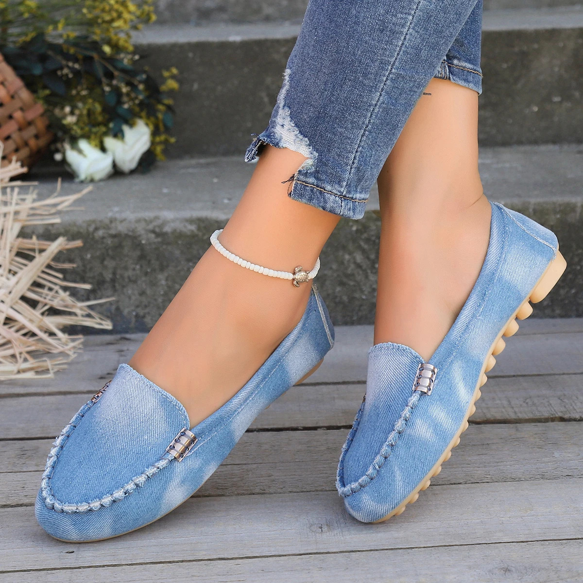 Spring Autumn Loafers Wear-resisting Womens Casual Single Fashion Non-slip Soft Flat Shoes Loafer Sports atos De Mujer 250102
