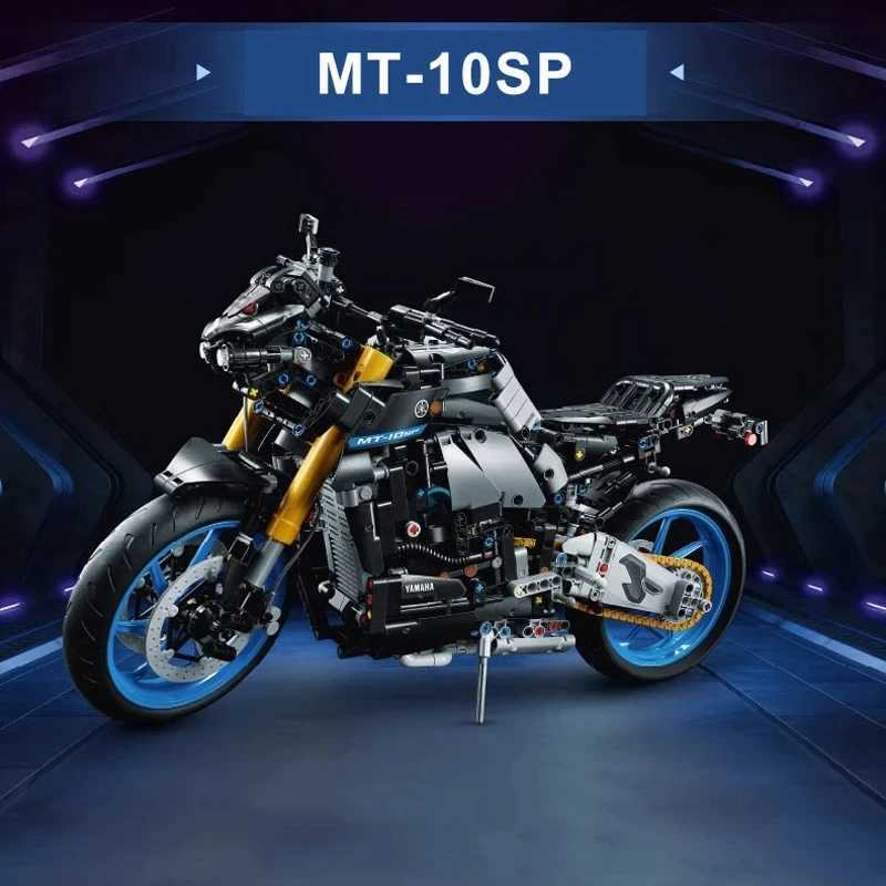Free shipping 1478PCS Technical Motorcycle Building Blocks Model Racing Motorbike Bricks Famous Yamahas MT-10 SP Moc 42159 Toys for Kids Gifts