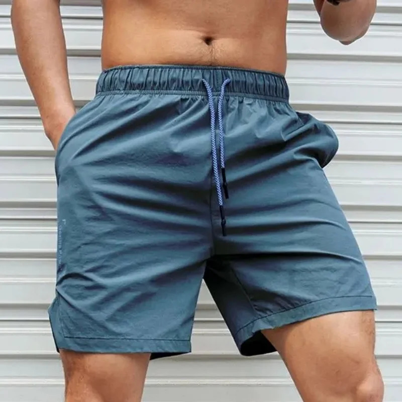 summer Men Shorts Light Weight Thin Short Pants Running Fitness gyms Quickdrying Drawstring sports 250103