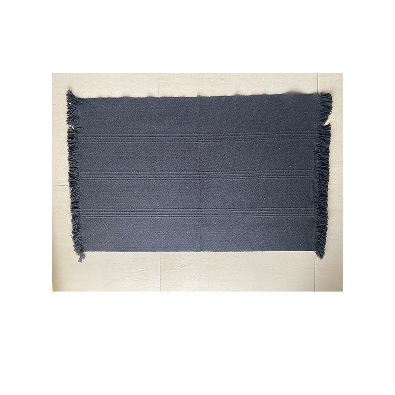 Solid Craftsmanship Cotton Floor Mat Bold Colors & Resilient Fabric
