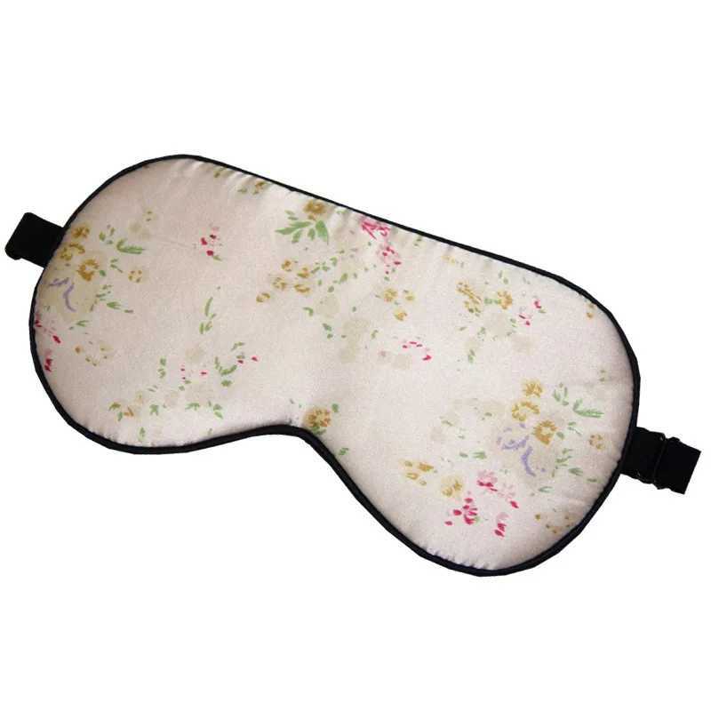 1PC Natural Silk Sleep Mask Sleeping Eye Mask Eyeshade Cover Shade Eye Patch Women Soft Portable Blindfold Travel Nap EyepatchXJ250103