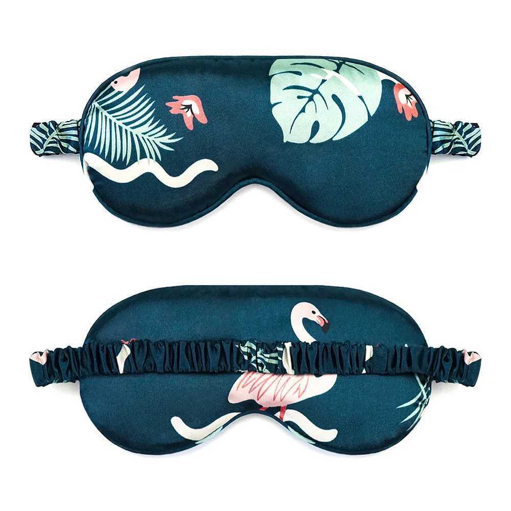 1PC Cartoon Silk Double-Side Shading EyeShade Sleeping Eye Mask Cover Eyepatch Blindfolds Eyeshade Health Sleep Shield LightXJ250103