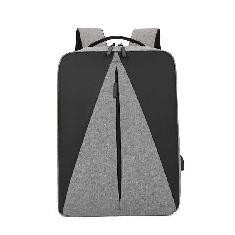 Backpack Mens Simple Large Capacity Casual Computer Backpack Mens Business Multifunctional Charging Backpack Junior High School Men Day Travel Bag 241