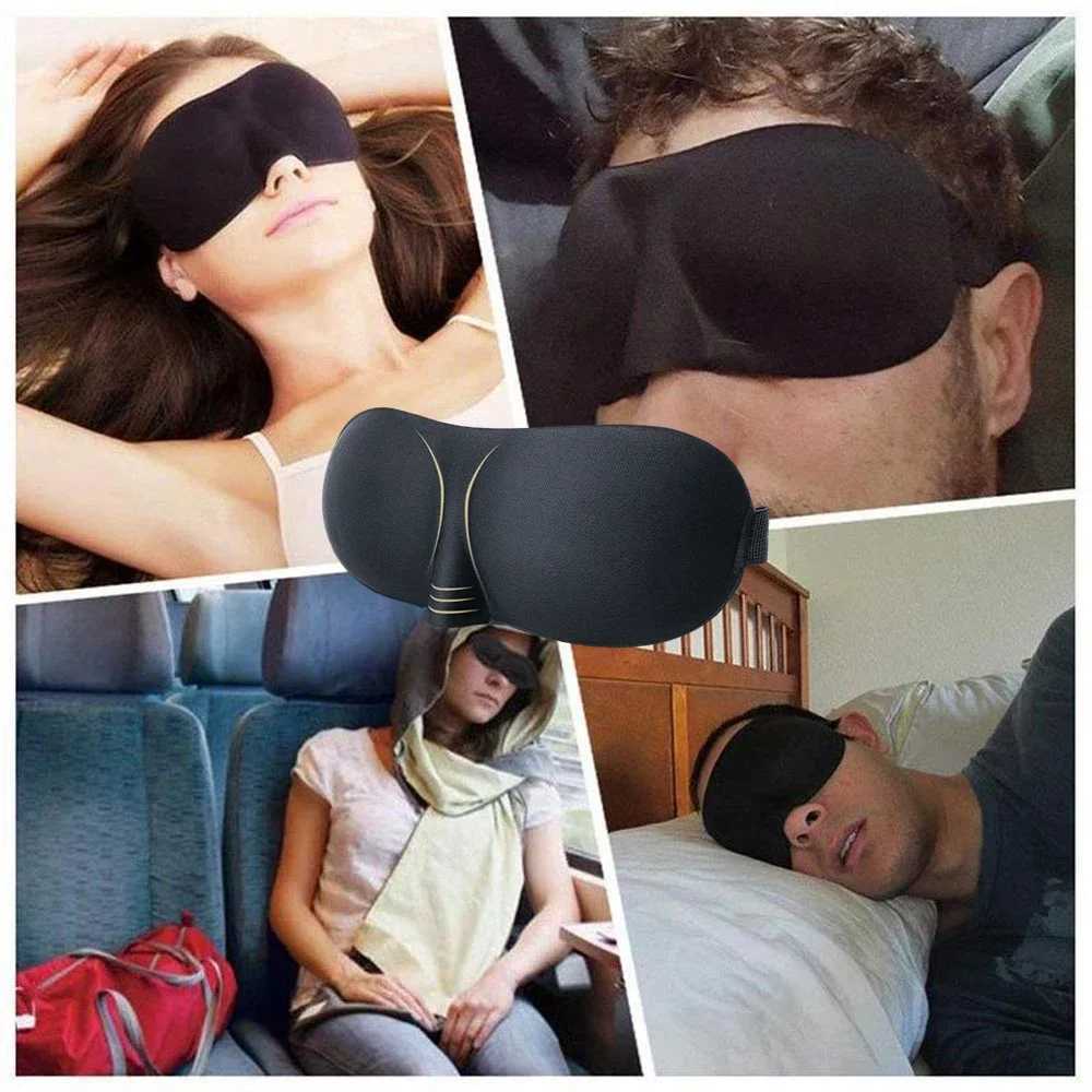 3D Sleep Mask Natural Sleeping Eye Mask Eyeshade Cover Shade Eye Patch Women Men Soft Portable Blindfold Travel Eyepatch BeautyXJ250103