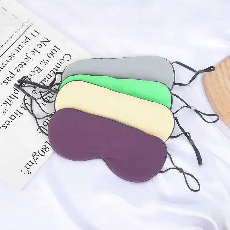 Sleep Mask Warm Cold Dual-Use Soft Silk Eye Mask Night Blackout Blindfold Eye Shade with Adjustable Elastic Strap Travel ShadeXJ250103