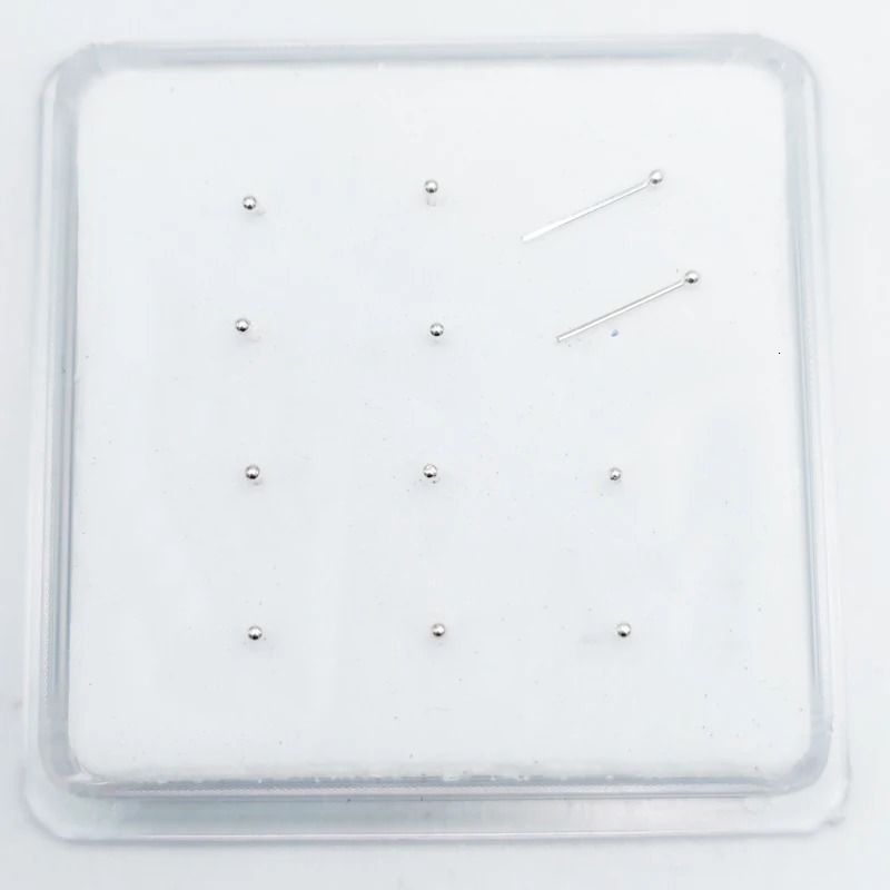 12pcs/pack 925 sterling silver Tiny 1.2mm nose studs pin piercing Ball Shape Nose ring piercing jewelry 250103