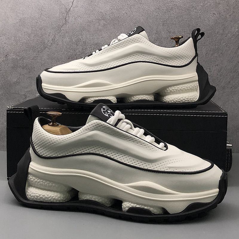 Men Sneaker Designer Soft Sole Running Fashion Casual Leather Cowhide Height Increased Platform Sport Shoes 7646 08be