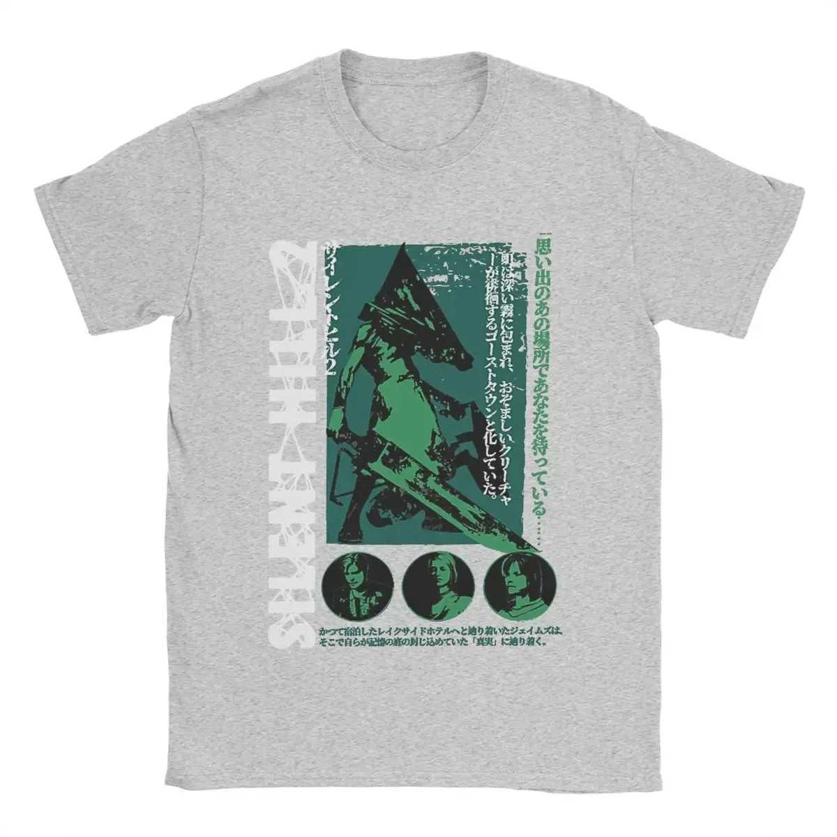 Mens Pyramid Head Silent Hill T Shirts Pure Cotton Tops Funny Short Sleeve Round Neck Tees New Arrival T-ShirtXJ240102