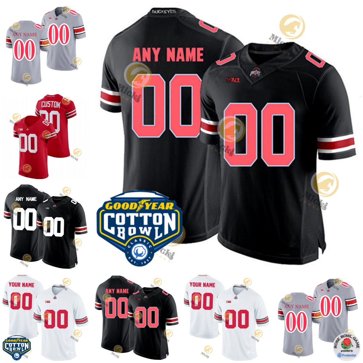 Cotton StateOhio Buckeyes FootBall Jerseys Quinshon Judkins Emeka Egbuka Lincoln Kienholz Jeremiah Smith Julian Sayin Brandon Inniss Air Noland jersey Custom