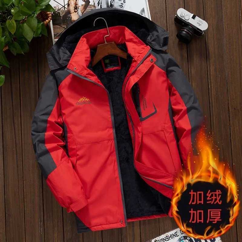 2024 Autumn Winter Fashion Sports Waterproof Wool Thick Warm Jacket Mens Casual Loose Large Premium Coat 2XL-5X W250103