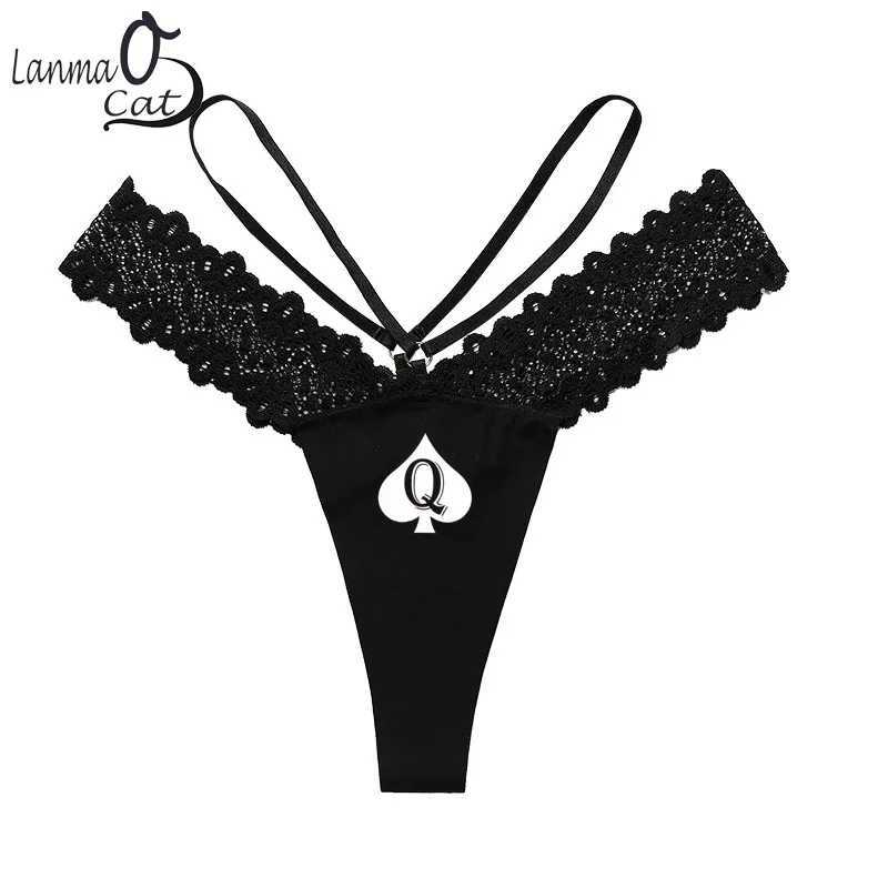 Q Spade print sexy womens underwear hot wife sports fitness seamless girl underwear low waist womens thong W250103