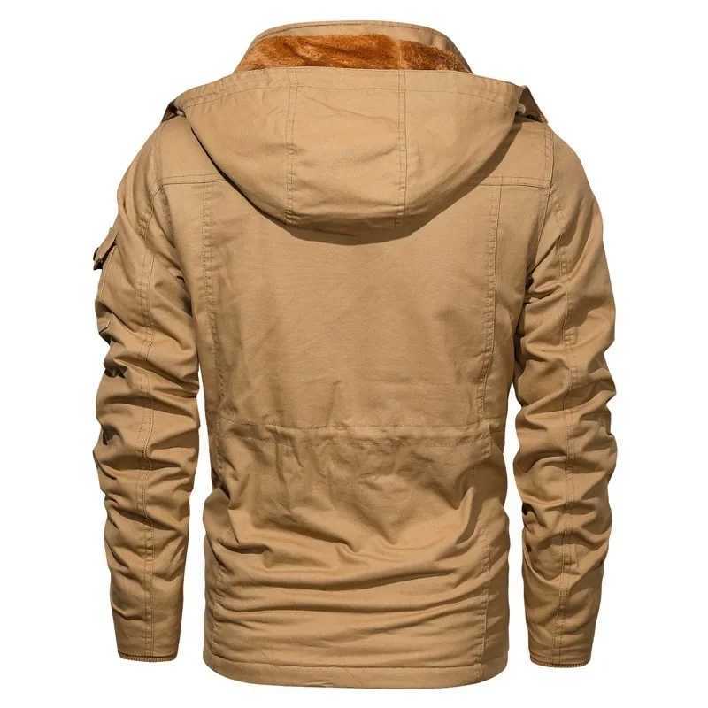 The best-selling winter casual plus size mens hoodie with wool lining and thick mid length jacket W250103