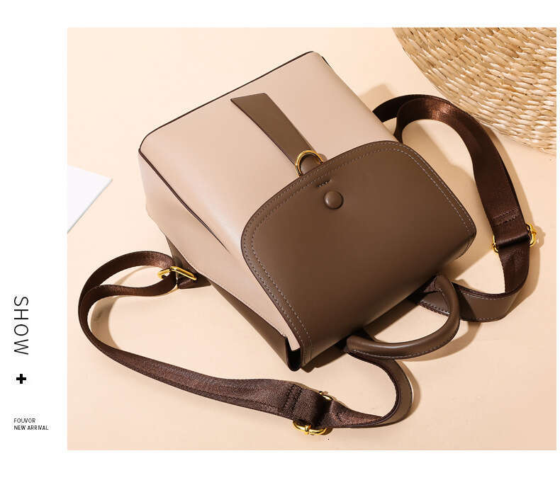 Women's Bags Shoulder backpack for women new simple contrasting texture bag, popular outdoor fashion women's bag