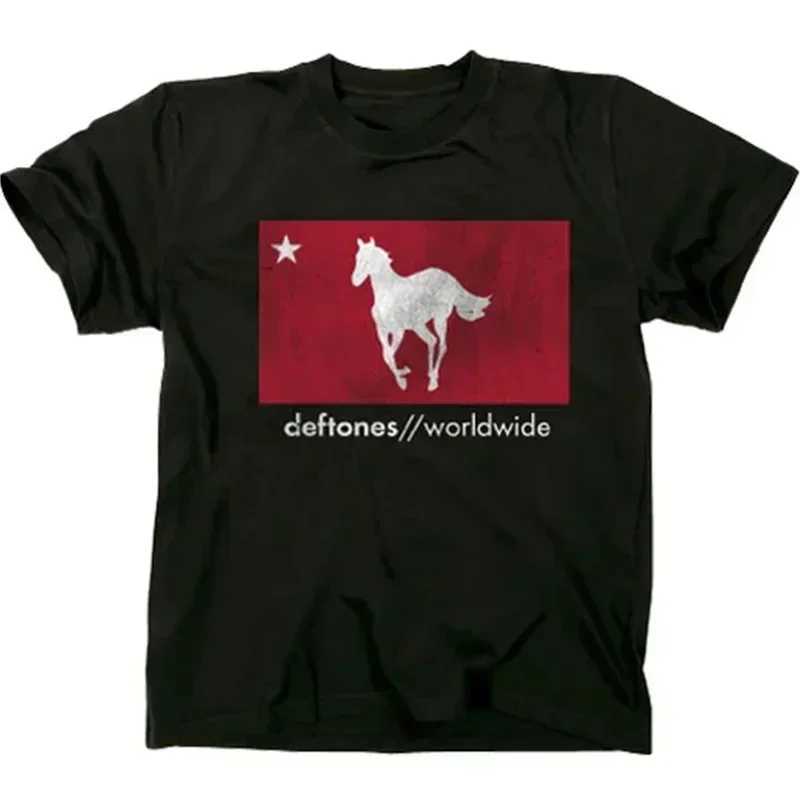 Deftones T Shirt Men High Quality Cotton T-shirt Fashion Women Short Sleeve Tops Punk Music Style Metal American Tee ShirtXJ240102