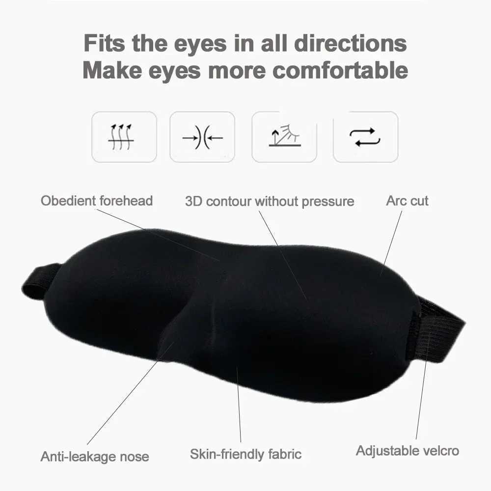 3D Sleep Mask Natural Sleeping Eye Masks Eyeshade Cover Shade Eyes Pad Women Men Soft Portable Blindfold Travel Office EyepatchXJ250103