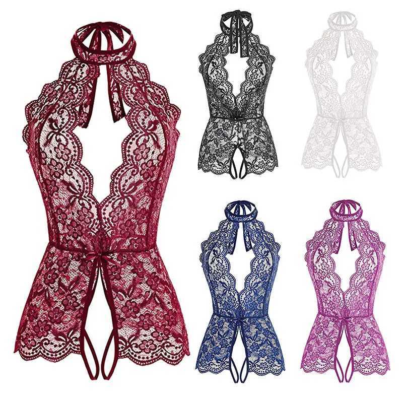 Porn Erotic Teddy sexy lingerie womens lace open bra pajama sex clothing Plus size transparent Babydoll sex clothing W250103