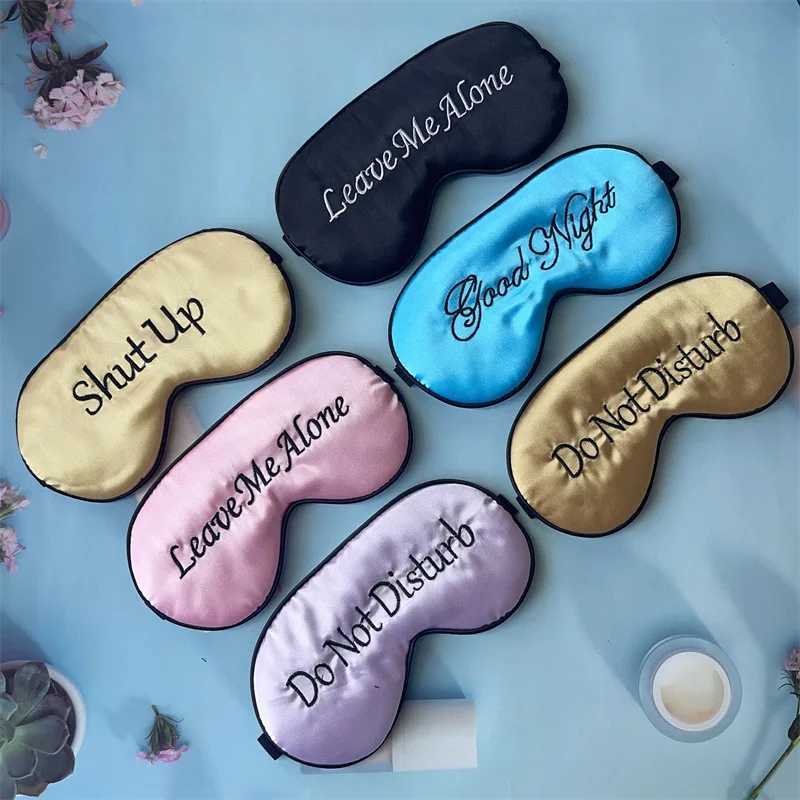 Embroidered Silk Sleep Mask Silk Eye Mask Soft Blackout Blindfold With Adjustable Strap Sleeping Eye Cover Mask For TravelXJ250103