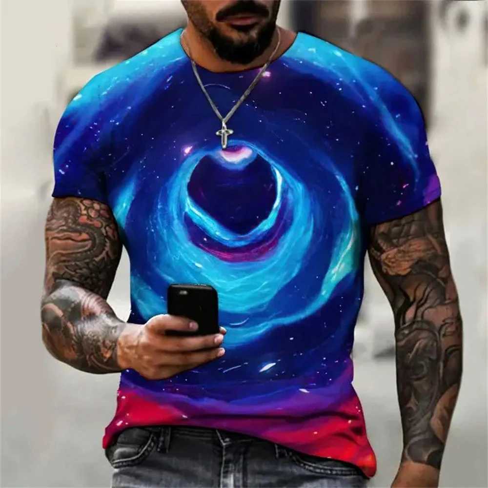 Summer Psychedelic Graphic 3D Print T-Shirts Streetwear Men FashionOversized O-Neck Short Sleeved T Shirt Tees Tops ClothingXJ240102