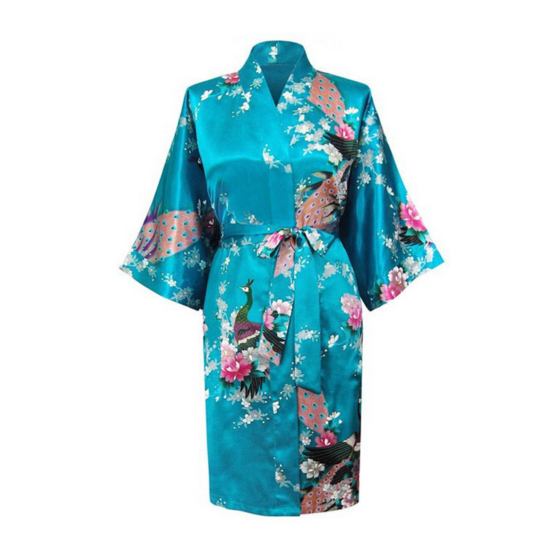 womens Solid royan silk Robe Ladies Satin Pama Lingerie Sleepwear Kimono Bath Gown pjs Nightgown 17 colors