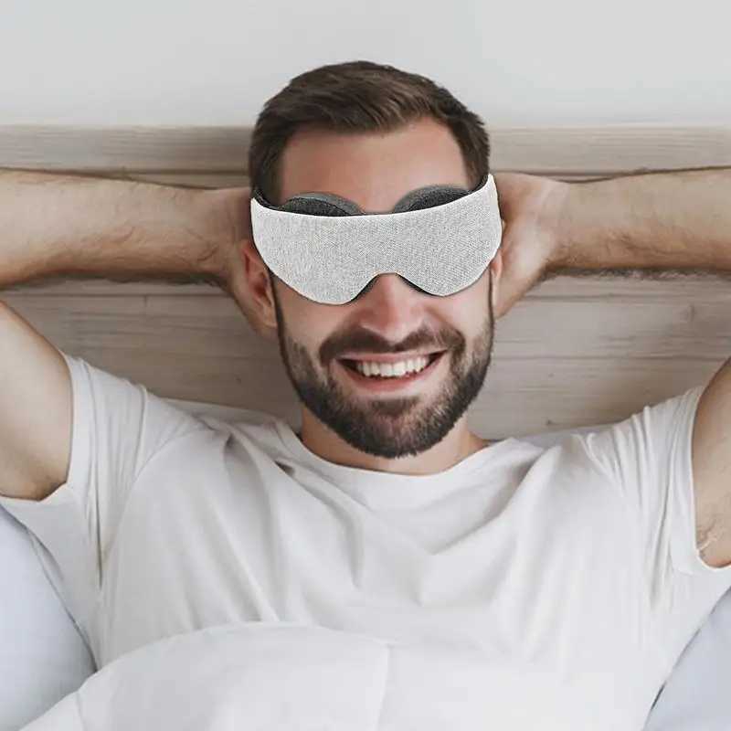 Light Blocking Sleeping Eye Masque Adjustable Eye Shade with Ear Plugs Zero Eye Pres Blindfold Soft and Comfortable EyeXJ250103