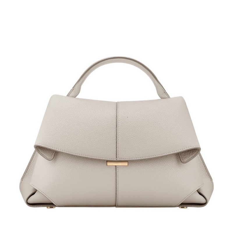 Cowhide Casual Series European And American Fashionable Leather Pleated Women's Niche Fashion Handbag Shoulder Crossbody Bag