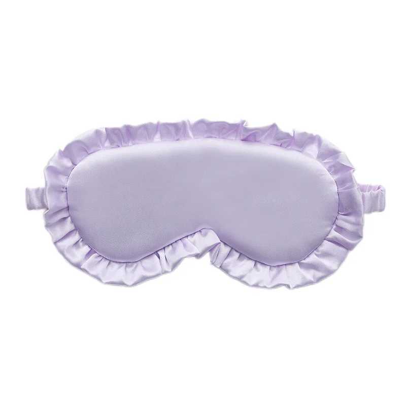 Silk Ruffle Sleep Eye Mask Soft Sleeping Eye Covers Multicolor Night Dream Blackout Eye Patches for Woman Man to Sleep BetterXJ250103