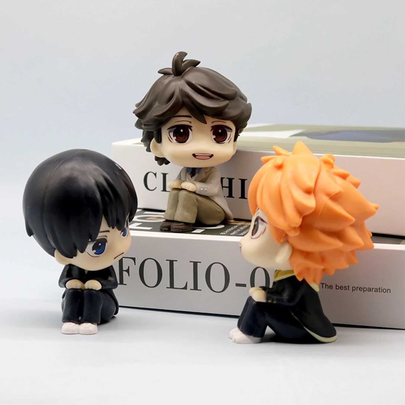 9cm Haikyuu!! Anime Figure Look Up Shoyo Hinata Action Figure Q Version o Kageyama Figurine PVC Collection Model Doll ToysXJ250103