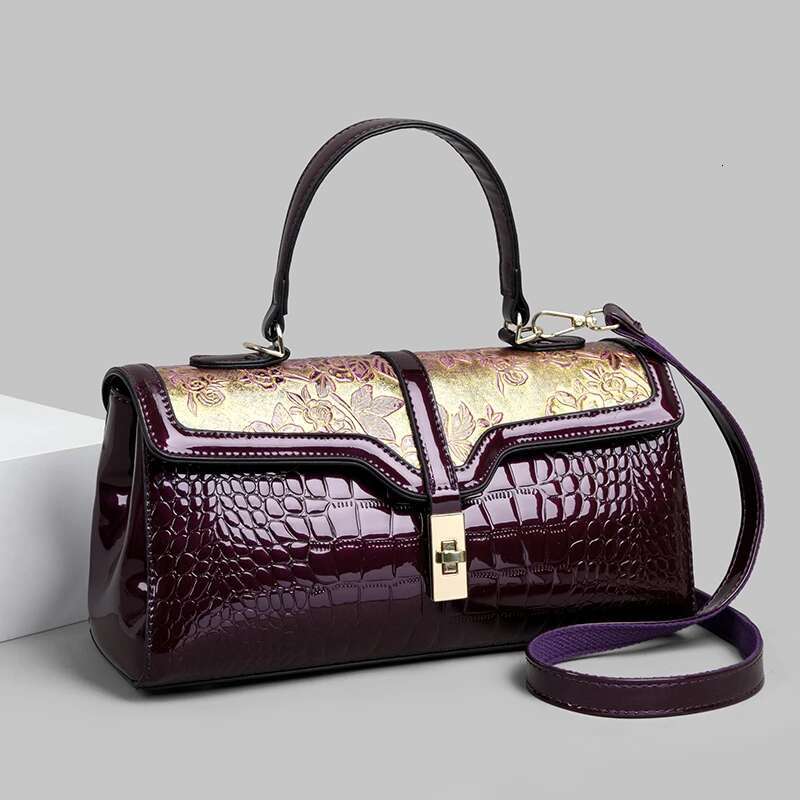 2025 New Women's Handbag Patent Leather Women's Handbag Designer Quality Fashion Large Capacity Women's Crossbody Bag
