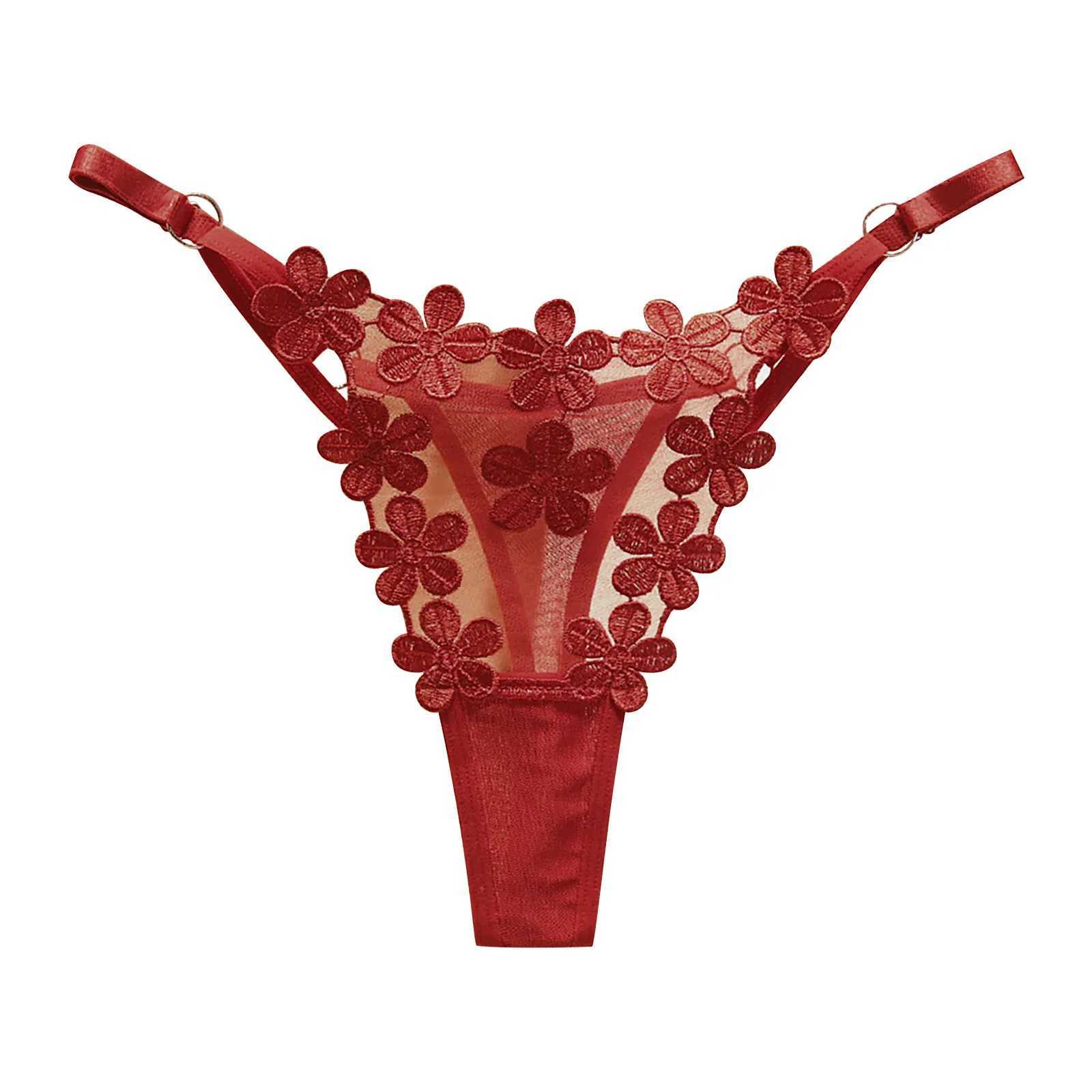WomenS Panties Lingeries For Woman Female Underwear Flower Breathable Mesh Adjustable Belt Ladies Plus Size UnderwearXJ250103
