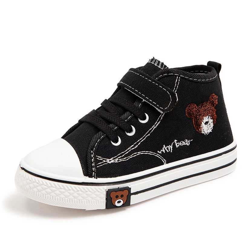 Canvas Shoes for Girls Bear Pattern Top Sports Shoes Summer Breathable Childrens Running Sports Tennis Shoes Childrens Sports Shoes M250103