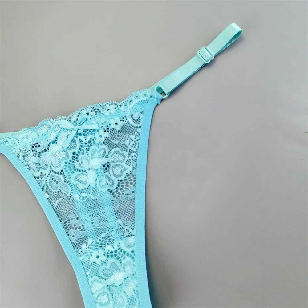 3PCS Adjustable Sexy Transparent Thong Panties Women Lace Underwear Low Waist Female T-back String UnderpantsXJ250103