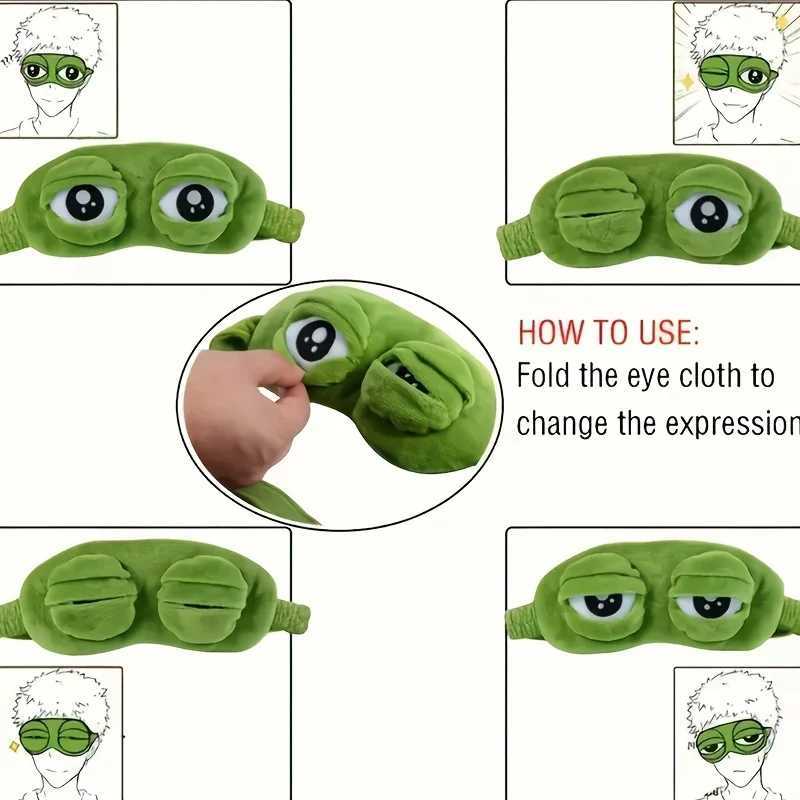 1 Item Cute Frog Sleep Eye Mask Eye Protection Shade Nap Cartoon Soft Comfortable Eye Mask TravelXJ250103