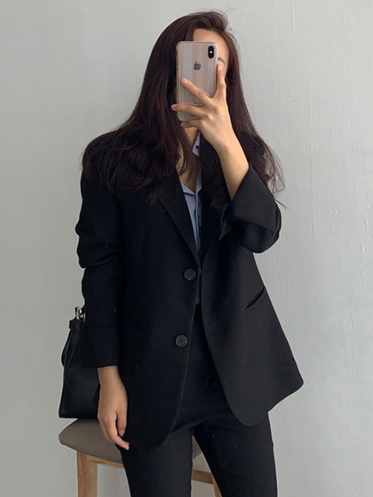 L13New autumn and winter small suit jacket British style Korean loose casual female student suit