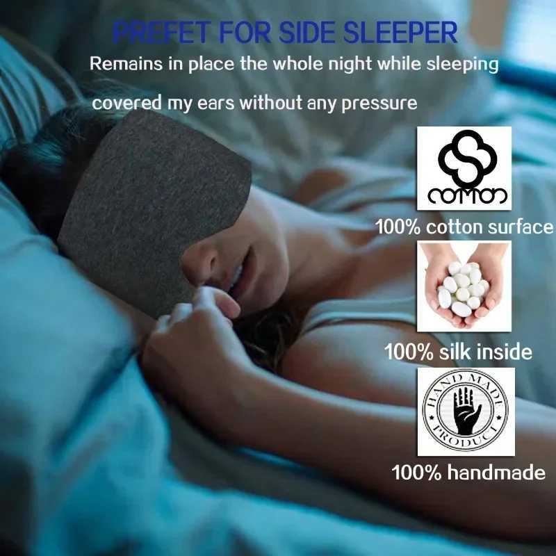 Travel Eyepatch Sleeping Eye Mask Cotton Silk Sleep Mask Blindfold Eye Cover Eye Patch Women Men Soft Portable BlindfoldXJ250103