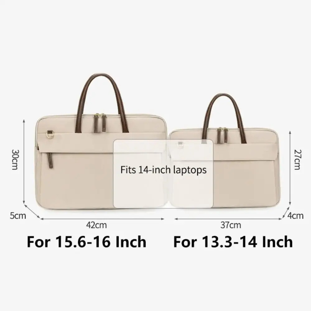 Waterproof Laptop Sleeve Case Shockproof Multilayer Laptop Shoulder Bag Large Capacity Handle Notebook Pouch 250102