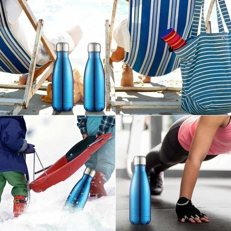 304 Stainless Steel Cola Bottle Outdoor Portable Doublelayer Sports Water Car Mounted Vacuum Accompanying Insulated Cup 250102 W260226