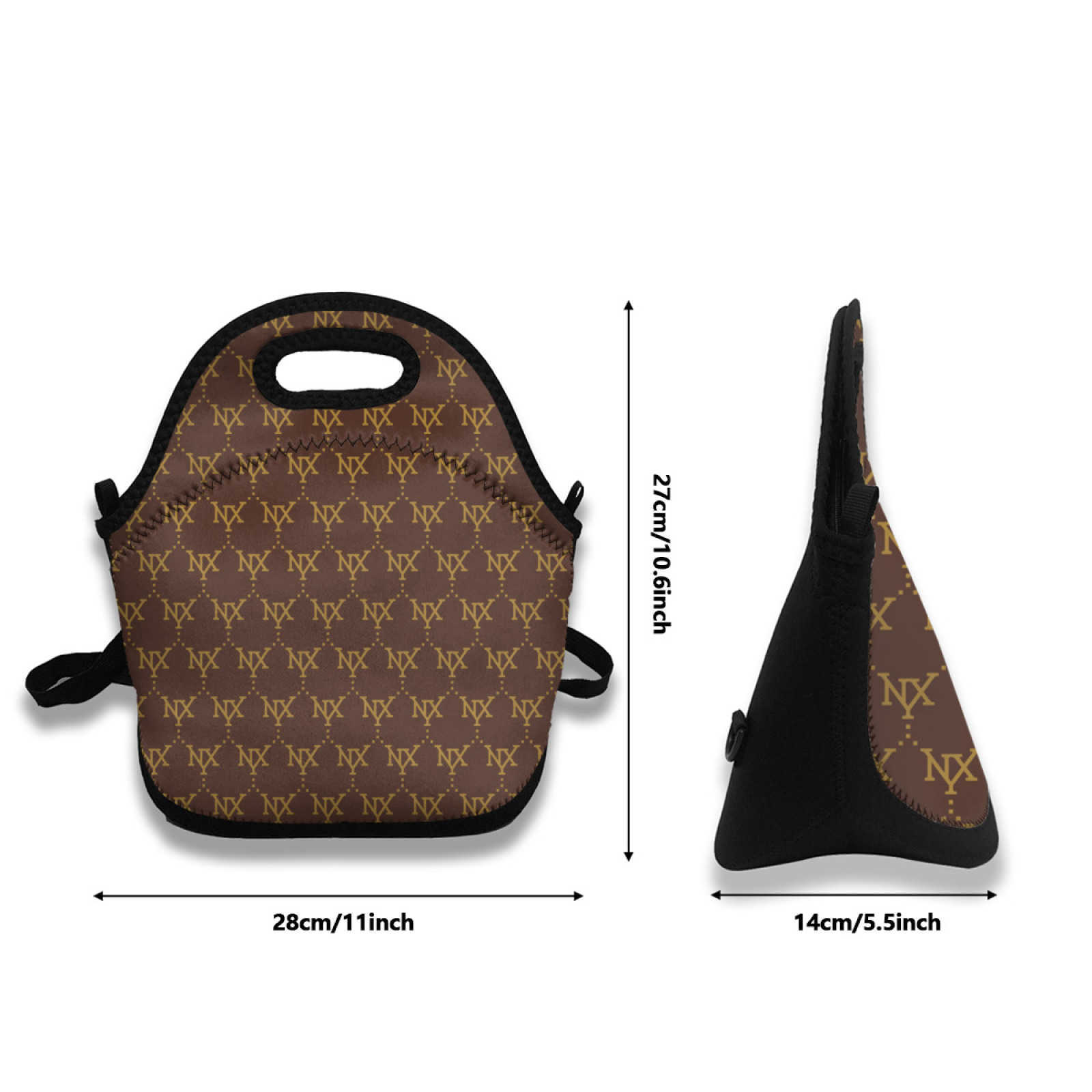 NXY Meal Bag And Pencil Bag Set Champagne Lunch Bags Men Women Warm Cooler Insulated Boxes For Picnic Camping Work Travel