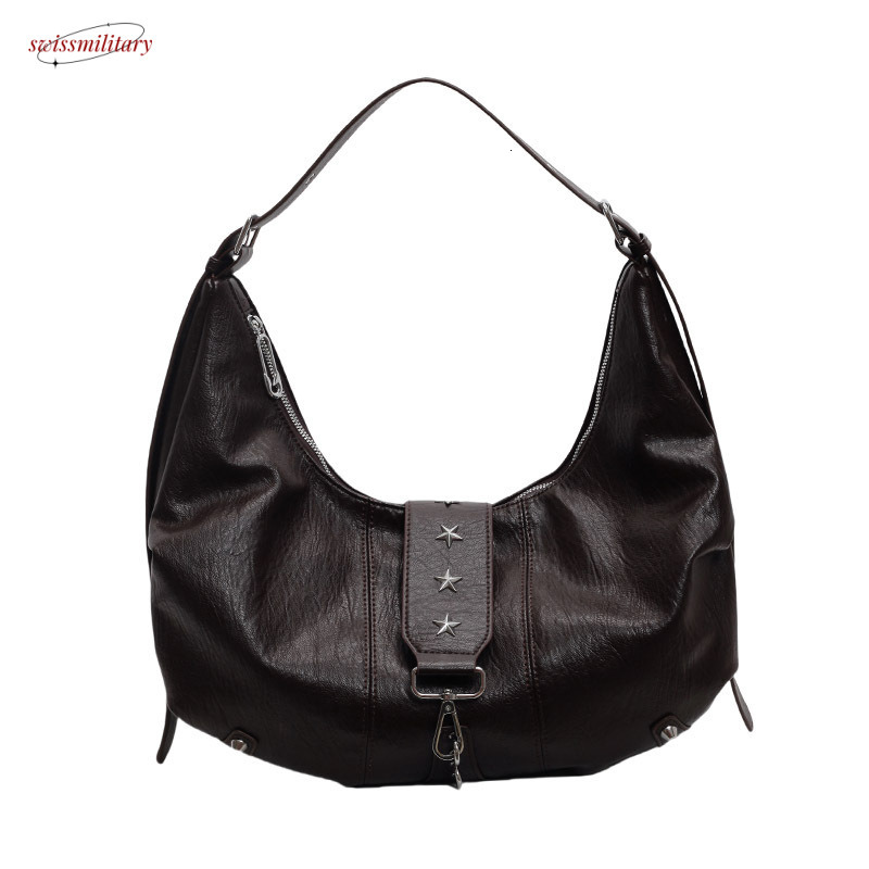 Tote texture casual large capacity shoulder soft leather lazy style versatile commuting bag for women #39 swissmilitary