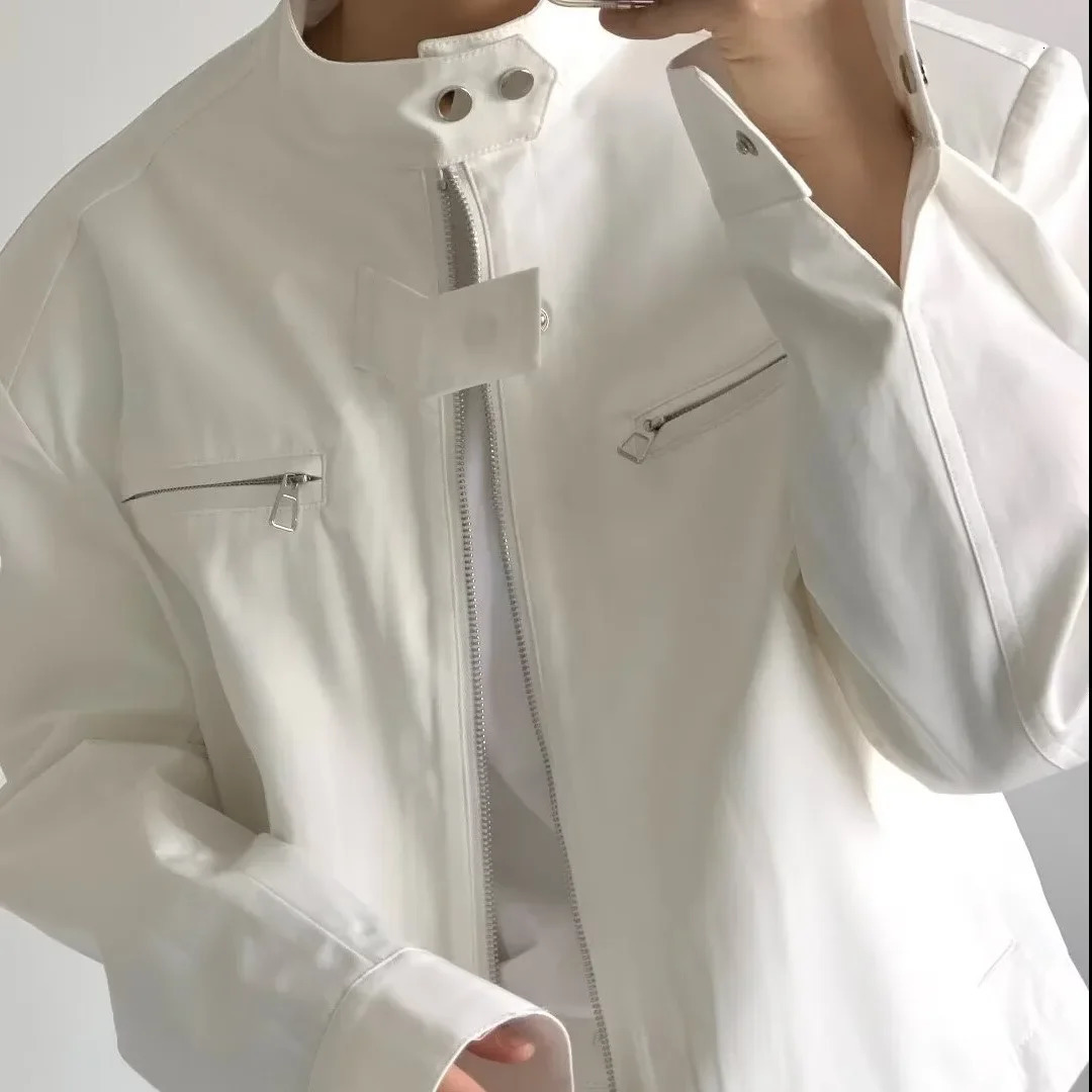 High-end Feeling Cropped Jacket For Men Spring Autumn Style Niche American Vintage Street Trendy Motorcycle Jacket 250103