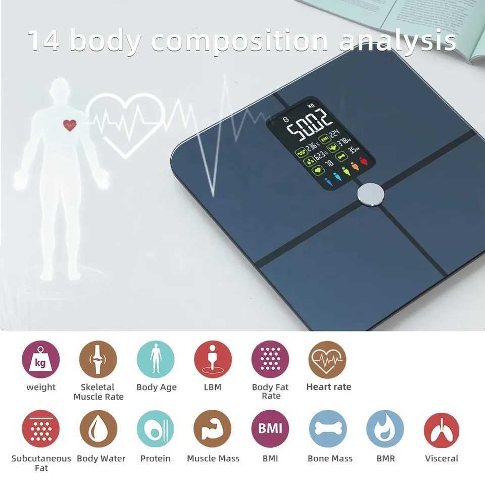 Fitdays digital weight scale intelligent weight scale 14 core body data home bathroom scale W250103