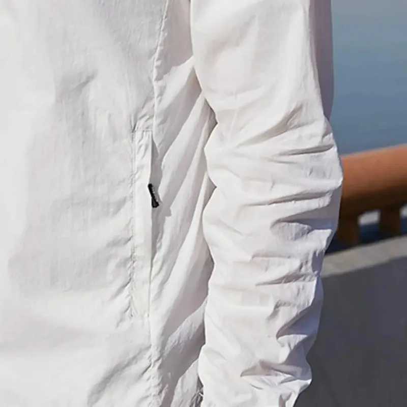 HotSun Protective Jacket Solid Color Long Sleeve Breathable Hoodie Loose UV Protection Summer Zipper Quick Drying Jacket W250103