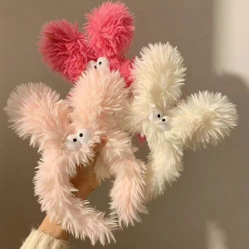 Cute cartoon plush headband internet celebrity live streaming funny and ugly doll headband DIY matching with headwear and hair accessories